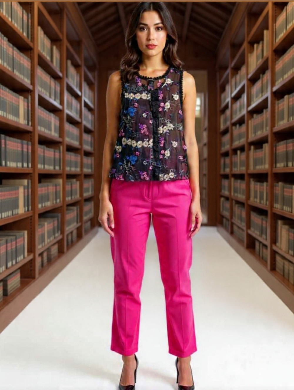 💗RW&CO Vibrant Pink Belted Pants